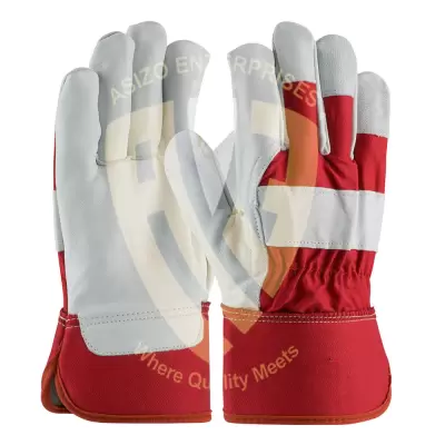 Custom Logo Garden Safety Cowhide Leather Work Gloves