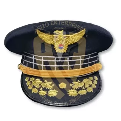Custom Officer Peak Hats Head Wear Wholesale Officer Peaked Hat