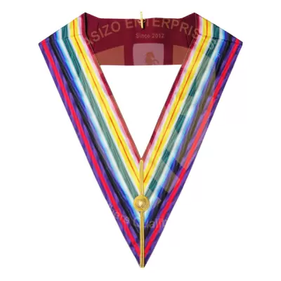 Customized White Collar for Grand Council Officers Allied Masonic Degrees Regalia