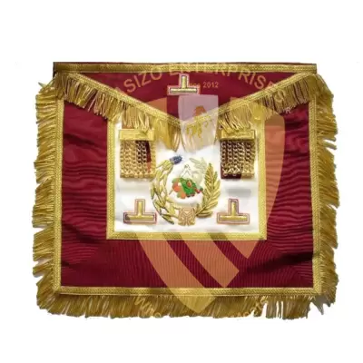 French Rite Master Mason Apron Masonic Regalia Badge