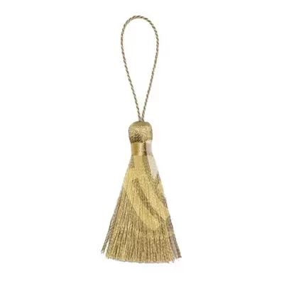 Golden Wood Tassel Borlas Boletes With Turned Fringe