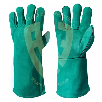 Heat Resistant Cow Split Leather Welding Gloves