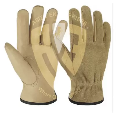 Heavy Duty Cow Split Leather Working Gloves
