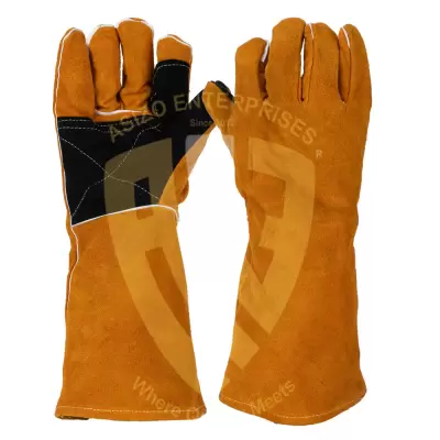 High Quality Leather Made Welding Gloves Custom Made