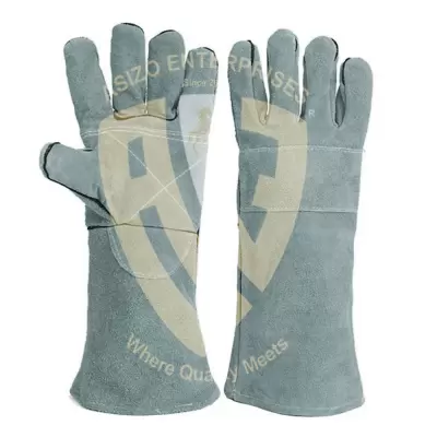 Leather Mig Stick Welding Gloves Heat Fire Resistant GLoves