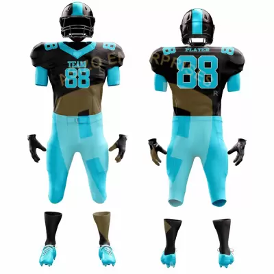 Multi Colorful Youth American Football Uniform Football Jersey Set
