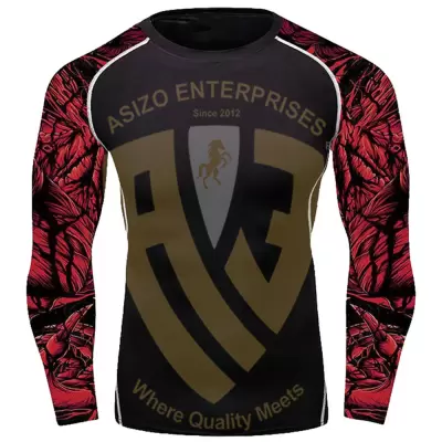 OEM ODM Rash Guard Men Sublimation Printed Rash Guard