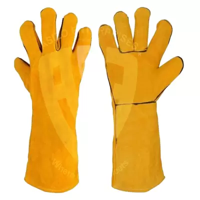Resistant Heat Insulation Welder Work Welding Gloves Leather