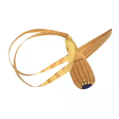 Tactical Sword Knot Custom Size Gold Wire Sword Knot for UK Officer